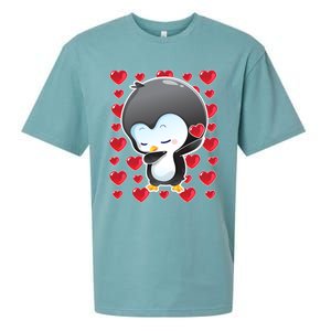 Funny Penguin Gift Valentines Day Funny Gift Cute Gift Sueded Cloud Jersey T-Shirt