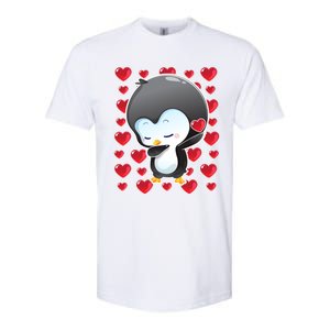 Funny Penguin Gift Valentines Day Funny Gift Cute Gift Softstyle CVC T-Shirt