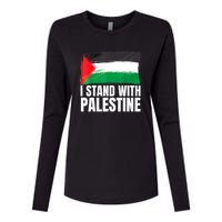 Free Palestine Gaza Palestinian Flag Womens Cotton Relaxed Long Sleeve T-Shirt