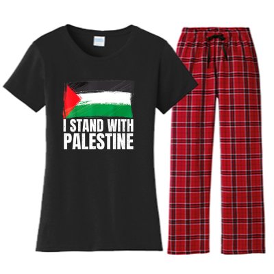 Free Palestine Gaza Palestinian Flag Women's Flannel Pajama Set