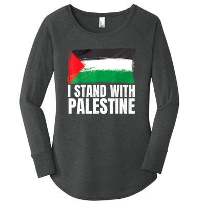 Free Palestine Gaza Palestinian Flag Women's Perfect Tri Tunic Long Sleeve Shirt