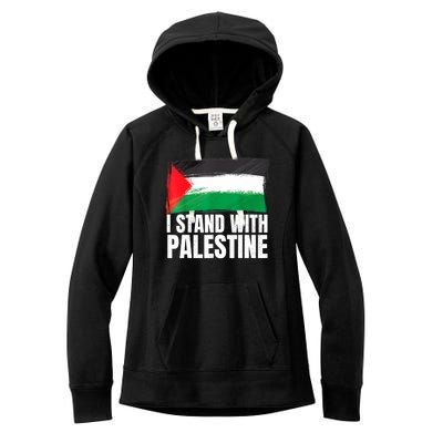 Free Palestine Gaza Palestinian Flag Women's Fleece Hoodie