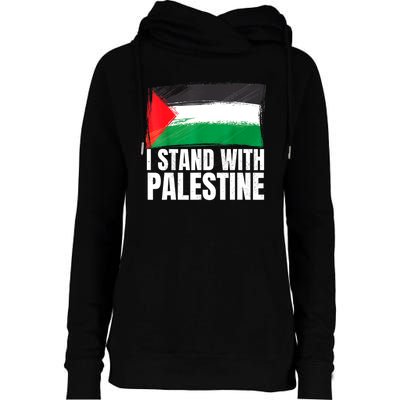 Free Palestine Gaza Palestinian Flag Womens Funnel Neck Pullover Hood