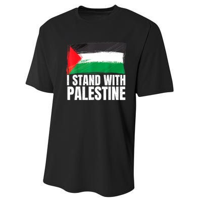 Free Palestine Gaza Palestinian Flag Performance Sprint T-Shirt