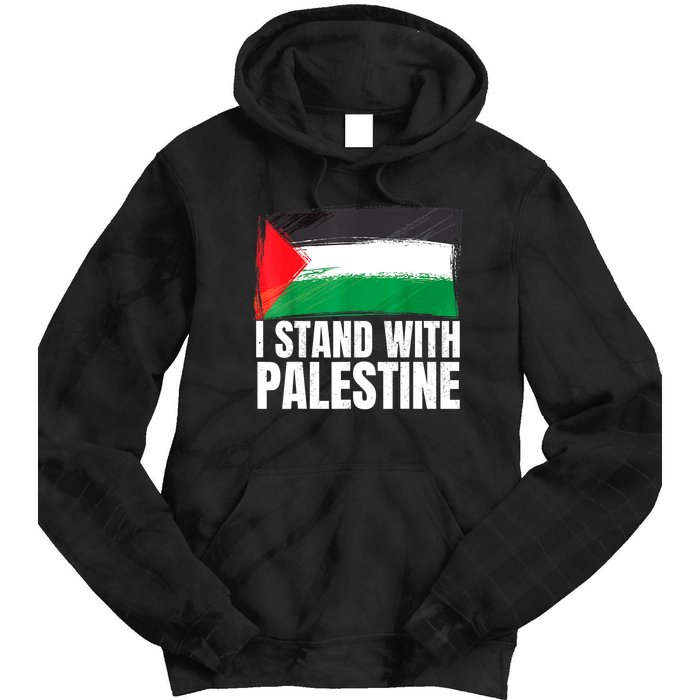 Free Palestine Gaza Palestinian Flag Tie Dye Hoodie