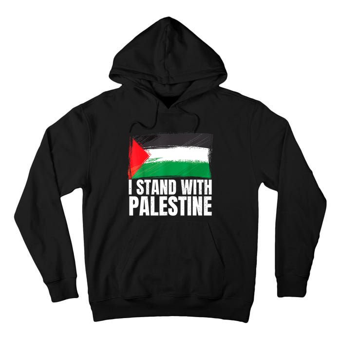 Free Palestine Gaza Palestinian Flag Tall Hoodie