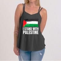 Free Palestine Gaza Palestinian Flag Women's Strappy Tank