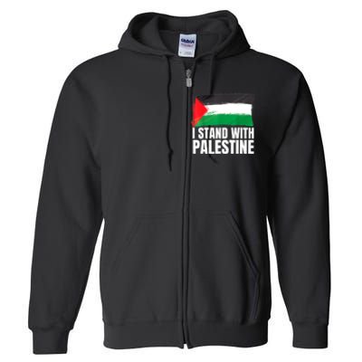 Free Palestine Gaza Palestinian Flag Full Zip Hoodie