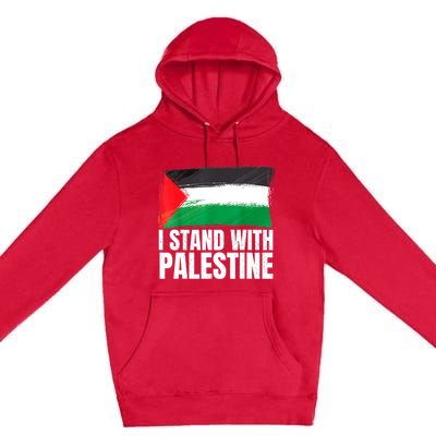 Free Palestine Gaza Palestinian Flag Premium Pullover Hoodie