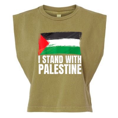 Free Palestine Gaza Palestinian Flag Garment-Dyed Women's Muscle Tee