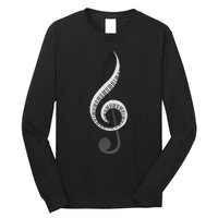 Funny Piano Gift For  Cool Treble Clef Musical Note Long Sleeve Shirt