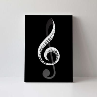 Funny Piano Gift For  Cool Treble Clef Musical Note Canvas