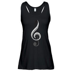 Funny Piano Gift For  Cool Treble Clef Musical Note Ladies Essential Flowy Tank