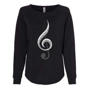 Funny Piano Gift For  Cool Treble Clef Musical Note Womens California Wash Sweatshirt