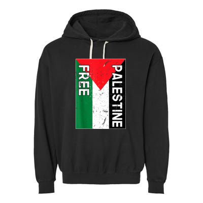 Free Palestine Gaza Palestinian Flag Garment-Dyed Fleece Hoodie