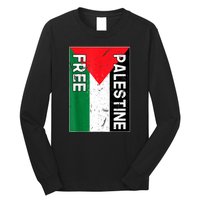 Free Palestine Gaza Palestinian Flag Long Sleeve Shirt