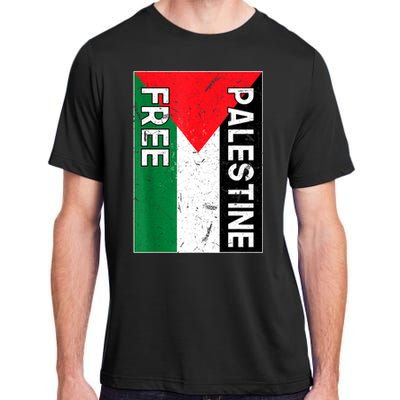 Free Palestine Gaza Palestinian Flag Adult ChromaSoft Performance T-Shirt