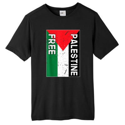 Free Palestine Gaza Palestinian Flag Tall Fusion ChromaSoft Performance T-Shirt