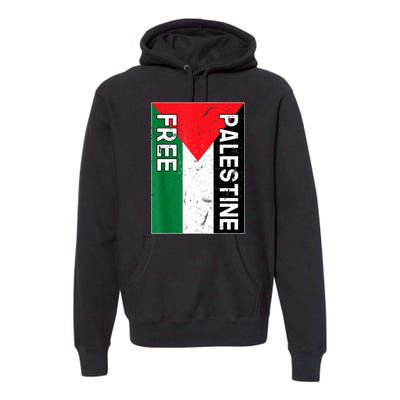 Free Palestine Gaza Palestinian Flag Premium Hoodie