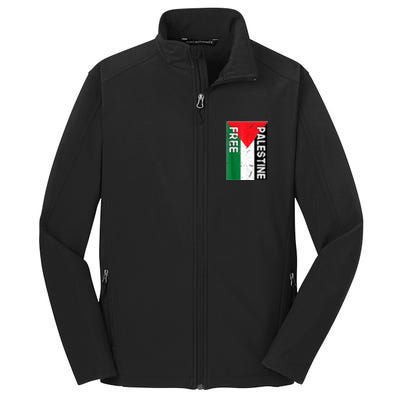 Free Palestine Gaza Palestinian Flag Core Soft Shell Jacket