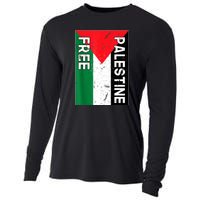 Free Palestine Gaza Palestinian Flag Cooling Performance Long Sleeve Crew