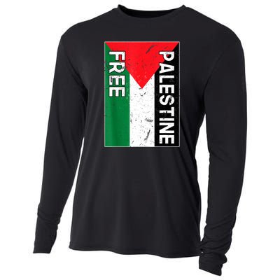 Free Palestine Gaza Palestinian Flag Cooling Performance Long Sleeve Crew