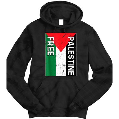 Free Palestine Gaza Palestinian Flag Tie Dye Hoodie