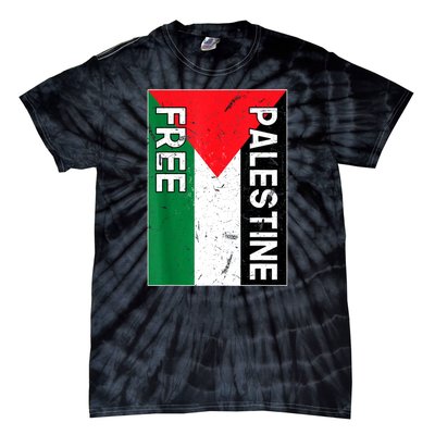 Free Palestine Gaza Palestinian Flag Tie-Dye T-Shirt