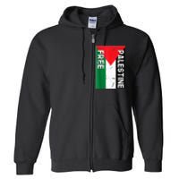 Free Palestine Gaza Palestinian Flag Full Zip Hoodie