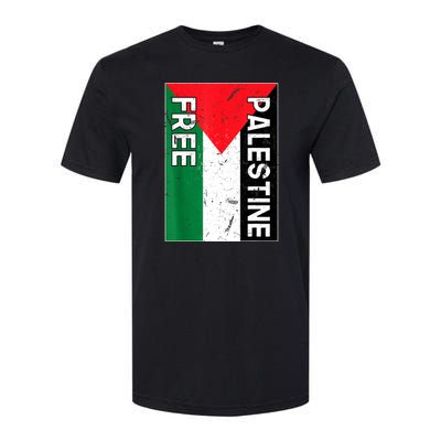 Free Palestine Gaza Palestinian Flag Softstyle CVC T-Shirt