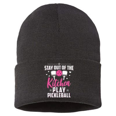 Funny Pickleball Graphic for  Pickleball Player Sustainable Knit Beanie