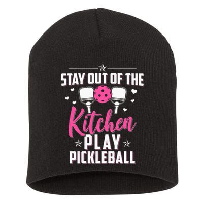 Funny Pickleball Graphic for  Pickleball Player Short Acrylic Beanie