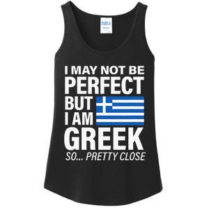 Funny Perfect Greek Flag I Love Greece Ladies Essential Tank