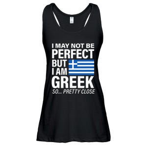 Funny Perfect Greek Flag I Love Greece Ladies Essential Flowy Tank