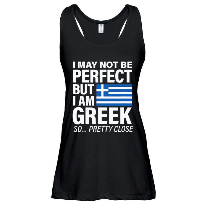 Funny Perfect Greek Flag I Love Greece Ladies Essential Flowy Tank