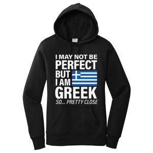 Funny Perfect Greek Flag I Love Greece Women's Pullover Hoodie