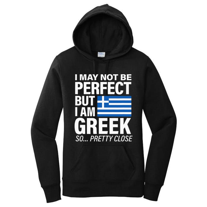 Funny Perfect Greek Flag I Love Greece Women's Pullover Hoodie