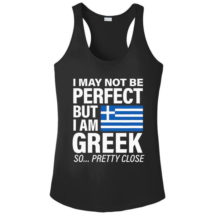 Funny Perfect Greek Flag I Love Greece Ladies PosiCharge Competitor Racerback Tank