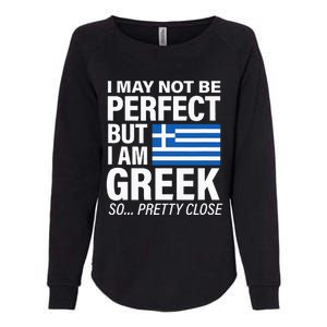 Funny Perfect Greek Flag I Love Greece Womens California Wash Sweatshirt