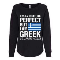 Funny Perfect Greek Flag I Love Greece Womens California Wash Sweatshirt