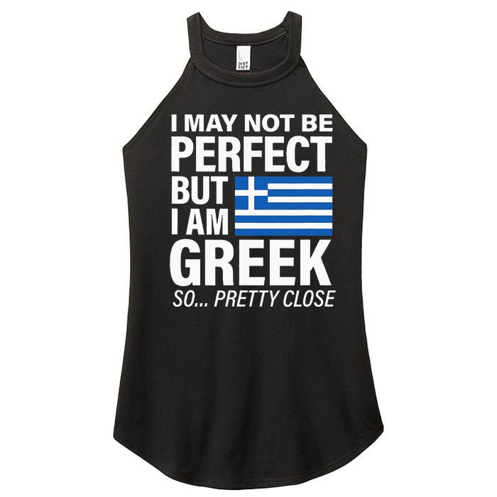 Funny Perfect Greek Flag I Love Greece Women's Perfect Tri Rocker Tank