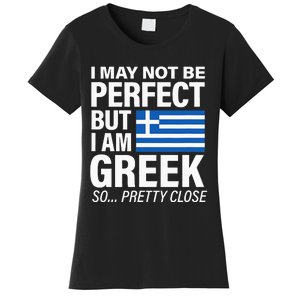 Funny Perfect Greek Flag I Love Greece Women's T-Shirt