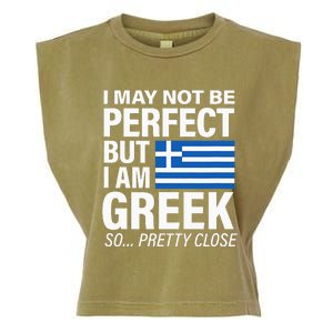 Funny Perfect Greek Flag I Love Greece Garment-Dyed Women's Muscle Tee