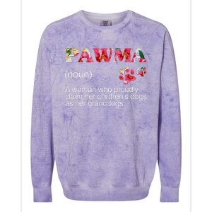 Floral Pawma Grandogs Grandma Dog Mothers Day Funny Colorblast Crewneck Sweatshirt