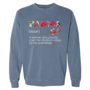 Floral Pawma Grandogs Grandma Dog Mothers Day Funny Garment-Dyed Sweatshirt