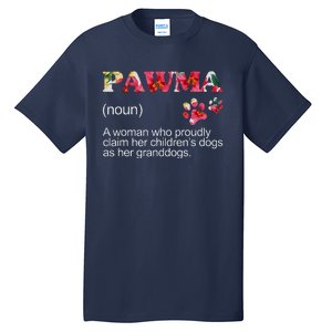 Floral Pawma Grandogs Grandma Dog Mothers Day Funny Tall T-Shirt