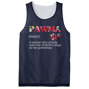 Floral Pawma Grandogs Grandma Dog Mothers Day Funny Mesh Reversible Basketball Jersey Tank