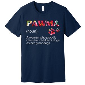 Floral Pawma Grandogs Grandma Dog Mothers Day Funny Premium T-Shirt