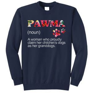 Floral Pawma Grandogs Grandma Dog Mothers Day Funny Tall Sweatshirt