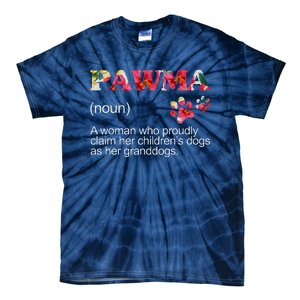 Floral Pawma Grandogs Grandma Dog Mothers Day Funny Tie-Dye T-Shirt